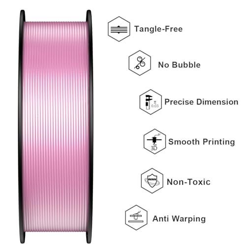 Geeetech 3D Printer Silk PLA Filament 1.75mm Light Gold, 1KG - color: 1kg Silk Bright Gold