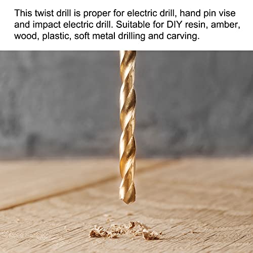 uxcell 6Pcs Mini Twist Drill Bit, 1.5mm Micro Engraving Drill Bits, High-Speed Steel 2.35mm Shank Titanium Coated for DIY Resin, Amber and Wood - size: 1.5mm