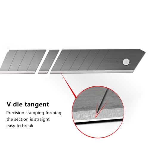 18mm Utility Knife Replacement Blades,60 Degree Snap Off SK4 Steel Blades for Retractable Cutting Knives, Hobby, Craft Knife, Box Cutter 20PCS - size: 18MM 20PC