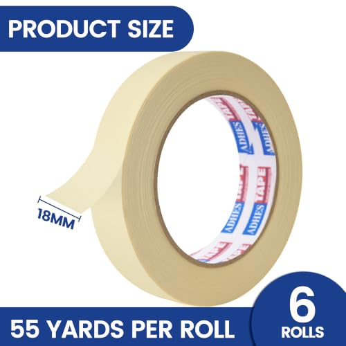 ADHES White Masking Tape Painter Tape 18mm x 50m - color: White, size: 18mm x 50m