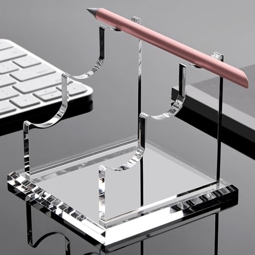 SANRUI 3 Tier Acrylic Pen Holder Display Stand, Clear Desk Pencil Rack - style: 3 Tier