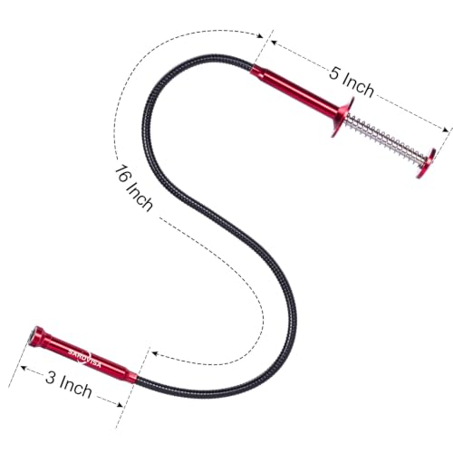 Bendable Flexible Magnetic Pickup Tool, 24'' Four Claw Grabber Tool, Accurate Pick Up In Narrow Space for Engine Bay/Home Sink/Drain/Earring/Keys/Metal Objects (Magnetic orientation) (Pack of 2) - size: Magnetic Directional Bend Pickup Tool (Pack of 2)