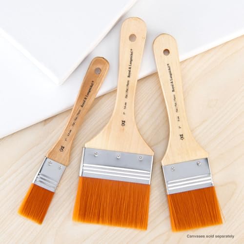 Royal & Langnickel - 3 Pack Golden Taklon Paint Brushes, Assorted Sizes