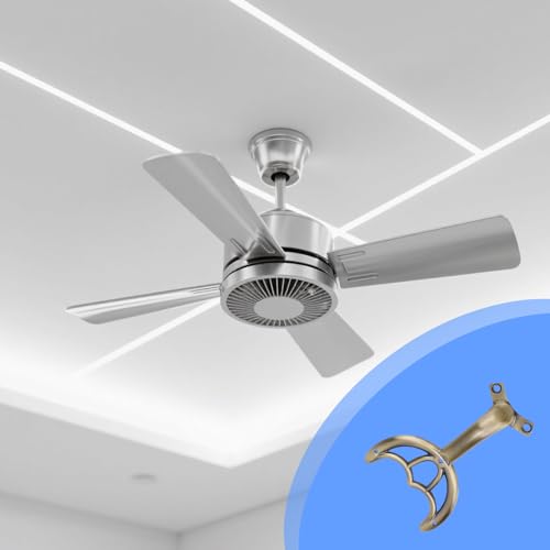 lasuroa Ceiling Fan Blades Arms Replacement, 52" Ceiling Fan Blade Mounting Bracket Support Holders Replacement Parts for Repairing and Installing (Antique Bronze Finish) - color: antique bronze finish