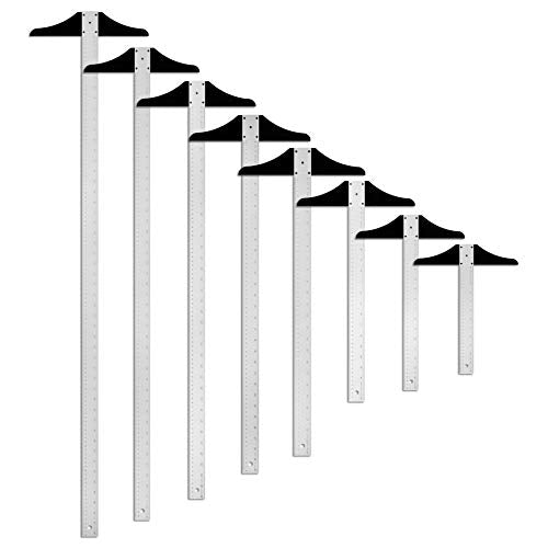 Alumicolor 15-inch Non Slip Standard Aluminum T-Square for Art Framing & Drafting, Silver - size: 15-inch