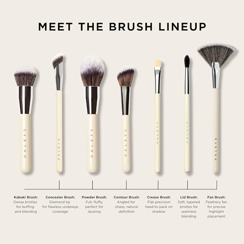 Haleys Powder Makeup Brush, Soft Face Brush, Loose & Pressed Powder, Vegan - style: Powder Brush