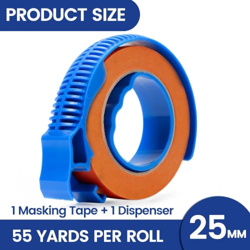 Adhes Orange Masking Tape Painter Tape Dispenser 25mm x 50m
