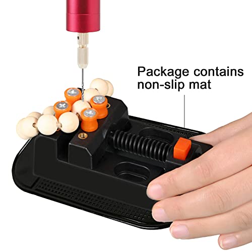 Electric Resin Drill Set,Pin Vise for Molds Jewelry Casting, YASPIT Anti-Skid Drill Press Vise, 210 PCS Keychain making Supplies, Precision Hand Drill Kit for DIY Keychains Jewelry Making