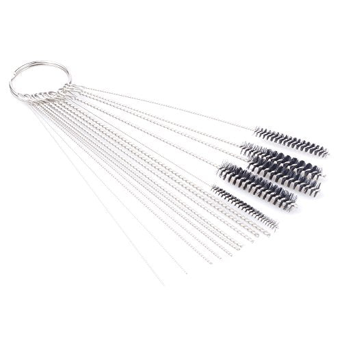 Carburetor Carbon Dirt Jet Remove Cleaner Carb Cleaner Cleaning Brushes Kit Multi Purpose Nylon Tube Brushes - 20 Needles &10 Brushes