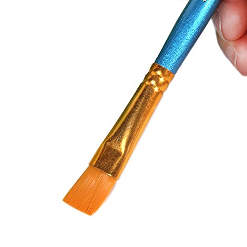 4 Sets of 10 Pcs Paint Brush Set, Synthetic Hair, Assorted Sizes & Shapes - size: 4 Sets
