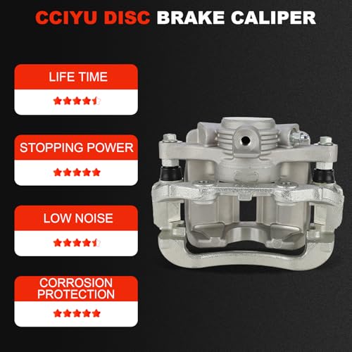 cciyu Rear Right Disc Brake Caliper Assembly With Bracket 18B4713 - size: Rear Right[18B4713]