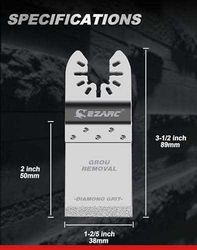 EZARC Diamond Oscillating Saw Blades for Grout and Mortar, 10-Pack - size: 10Pcs