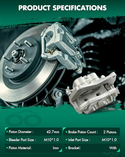 SCITOO Front Right Disc Brake Caliper With Bracket 19B3348 - size: Front Passenger[19B3348]