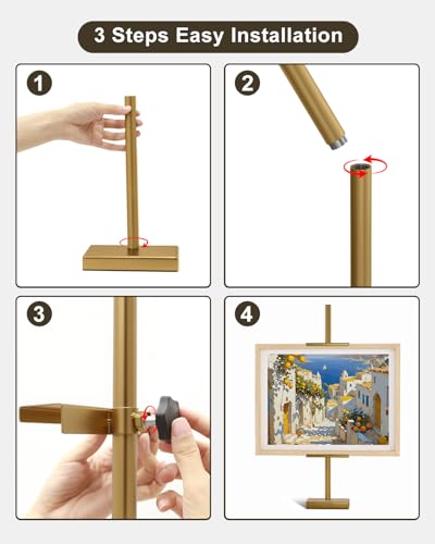 Adjustable Tabletop Easel Stand, 29" H Gold 2 Pack - color: Gold 2Pack