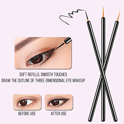 KINGMAS 100 Pack Eyeliner Brush, Disposable Point Eye liner Applicator