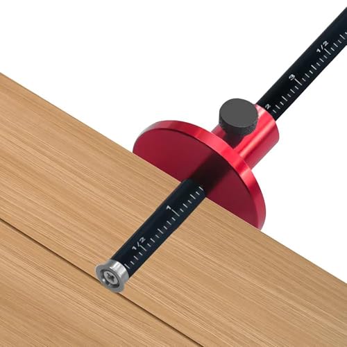 Double Head Scriber, Aluminum Alloy Woodworking Scribing Tool, Double Head Marking Gauge for Wood Tenon Layout, Precision Carpenter Scriber Tool for DIY Craft and Furniture Work