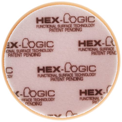 Chemical Guys, Hex-Logic Medium-Heavy Cutting Pad, Orange, 6.5 in for 6 in - size: 6.5 Inch Pad (1 Pack), style: Medium Cutting