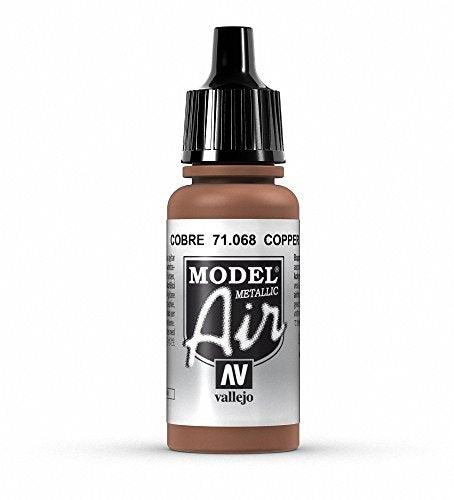 Vallejo Model Air 71068 Copper (17ml) - color: Brown, size: 0.57 Fl Oz (Pack of 1)