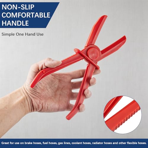 6-Piece Hose Pinch Clamp Pliers, Pinch Pliers, Line Clamp Set for Flexible Hoses Fuel Hoses Gas Lines Brake Hoses Radiator