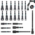 21-Pc Impact Magnetic Nut Driver Set, 1/4" Hex Bits Sockets SAE/Metric - size: 21-Pc Magnetic Nut Driver Set