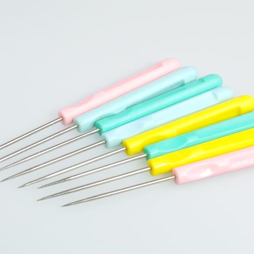 8 Pieces Cookie Scribe Tool Sugar Stir Needle Scriber Needle Cookie Decorating Tools with Clear Box, DIY Baking Pin Whisk Stainless Steel Needle Biscuit Icing Pin - color: C