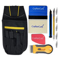 CrafterCuts Signmans Tool Kit – Professional Vinyl & Decal Installation Tool Set with Tool Pouch, Felt Squeegees, Scrapers, Precision Knife with Pick Tool, Breakaway Blade & Replacement Blades