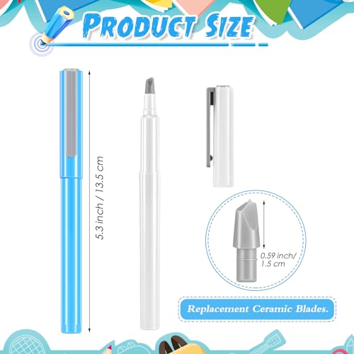 Tarpop 2 Pcs Ceramic Blade Cutter Pen, Diamond Painting Knife, Blue, White - color: Blue, White