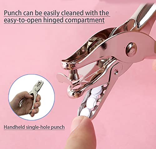 Small Single Hole Punch, 1/4" & 1/8", Handheld Circle Shaped Hole Puncher - size: 1/4 and 1/8