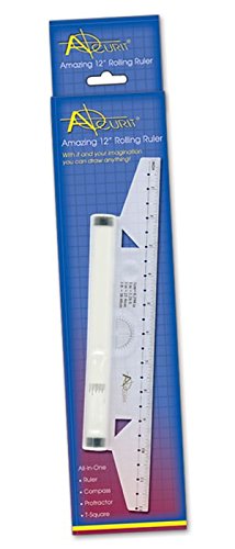 Acurit Rolling Ruler - A Must Have 4-in-1 Tool for Any Artist, Perfect for Illustrations, Drawings, Measurements, Line and Angle Drawing, & More! - Single - size: Single