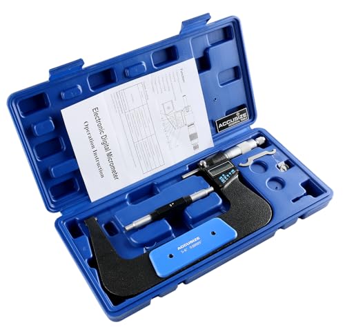 Accusize Industrial Tools 5-6''/125-150 mm 7 Keys Electronic Digital Outside Micrometers, 0.00005'' Or 0.001 mm Resolution, Ac21-6022 - size: 5-6" / 125-150 mm