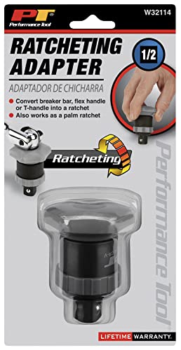 Performance Tool W32114 1/2 in. Drive Ratcheting Socket Adapter - style: 1/2" Drive Ratcheting Adapter
