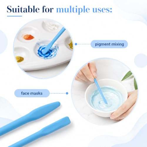 9PCS Non-Stick Silicone Mixing Sticks for Epoxy Resin