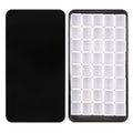 40 Empty Half Pans Watercolor Palette Tins Box with Magnetic Squares - color: Black, size: 40 Half Pans