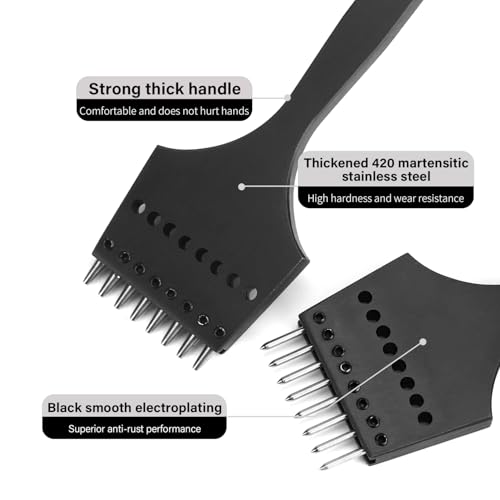 WUTA Leather Stitching, 3nd Removable Leathercraft Tool (3nd 3.85mm- 2+8 Hole, Leather Stiching Punch) - color: 3nd 3.85mm- 2+8 Hole, size: Leather Stiching punch