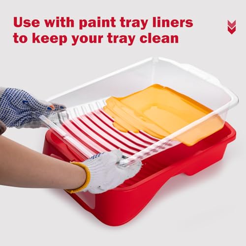 Mister Rui 9 Inch Paint Tray 21 Pack with 20 Liners - size: 9 Inch, 21 Pack