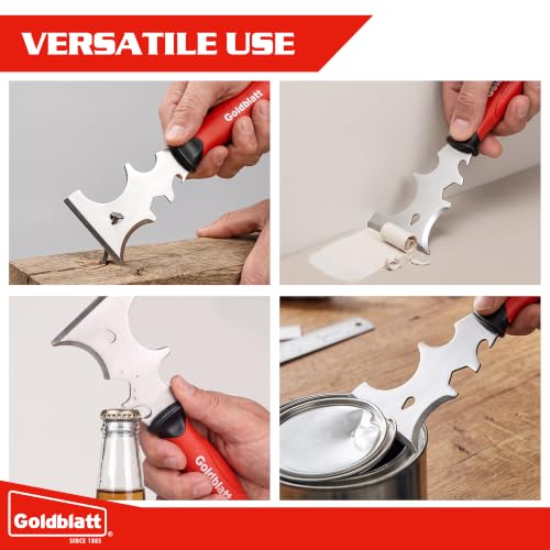 Goldblatt 14-in-1 Paint Scraper Tool, Stainless Steel Putty Knife Scraper - size: 14-in-1