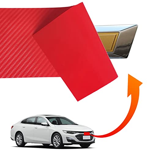 Bowtie Emblem Vinyl Front Grill Wrap Decals for Chevy（3PC,Red） - color: Red 3