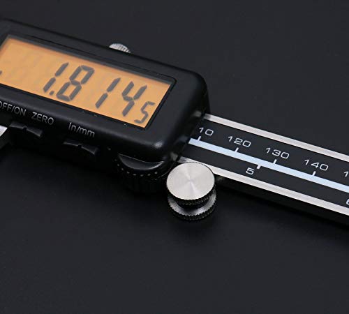 Accusize Digital Caliper, 12 in/300 mm Yellow LCD, Metric/Inch - color: Yellow LCD, size: 12" / 0-300mm