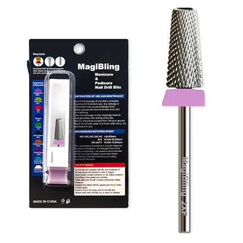 2XF 5-in-1 Large Barrel Nail Drill Bit, 3/32”, Two-way Rotation - color: Original silver, size: Double Fine