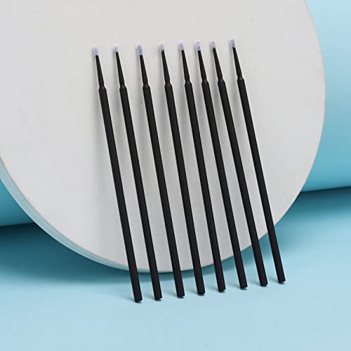 Tbestmax 500 Pcs Disposable Micro Applicator Brush Micro Swabs, Eye Lashes Mascara Wands for Eyelash Extension Black - color: Black