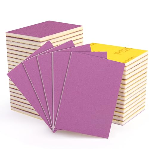 20Pcs Sanding Sponge 320 Grit Wet Dry Soft Foam Hand Sander Block - size: 20pcs 320 Grit, style: Ceramic Sand