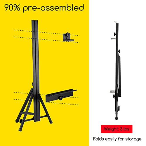 MEEDEN Tabletop Easel Stand for Painting: Aluminum Art Painting Easel - size: 34" High
