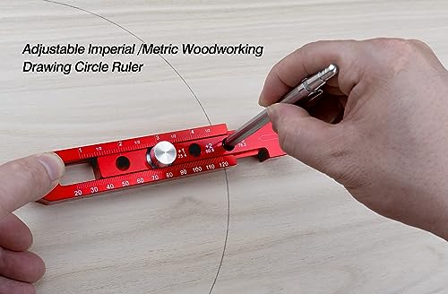 Mini Pocket Compass Scriber, Woodworking Arc Drawing Ruler - style: Pocket Compass - 1" – 7" Range