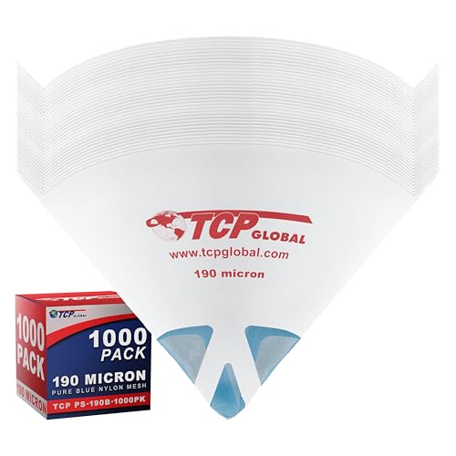 TCP Global - 190 Micron Filter Tips Ultra-Fine Paint Strainer, Case of 1000 - style: 190 Micron (Pack of 1000)