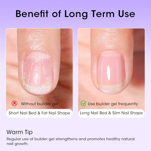 GELLEN Builder Gel For Nails, 18ml Clear Hard Gel For Nail Extensions - color: 18ml Nail Builder Gel