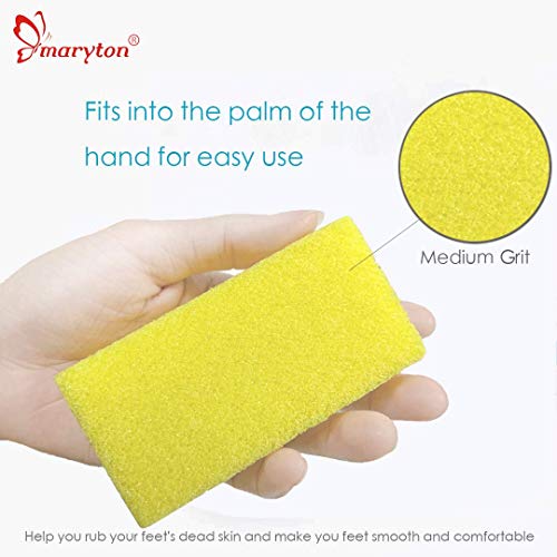 Maryton Pumice Sponge for Feet Pedicure Callus Remover Scrubber, 4 Pcs - size: 4 Count (Pack of 1)