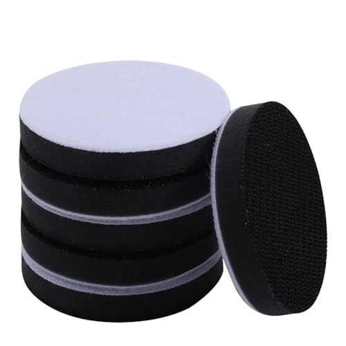5 Inch Hook and Loop Soft Sponge Cushion Interface Buffer Pad, Soft Density Sanding Pads Sander Cushion Buffer Backing Pad for Automotive Woodworking Polishing, 6 Pack