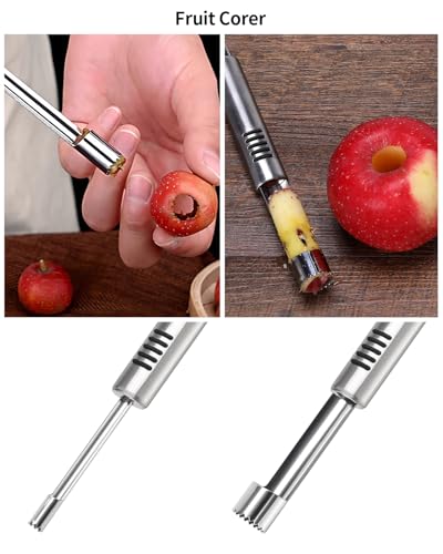 BURLIHOME 12Pcs Fruit&Veggie Carving Knife Set,Garnish Tool,Stainless Steel