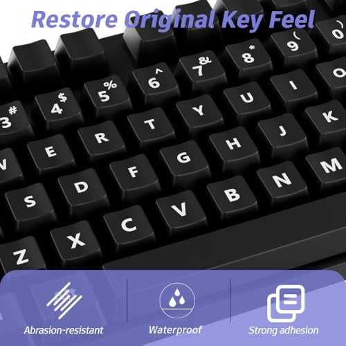 ProElife Keyboard Letter Stickers with Tweezer, Short, White - color: White