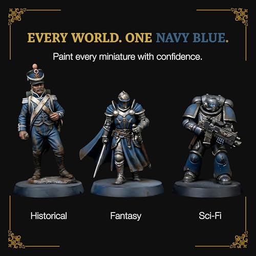 Ludus Bellum Miniature Paint Navy Blue Color 18ml Precision Dropper Bottle - color: Navy Blue